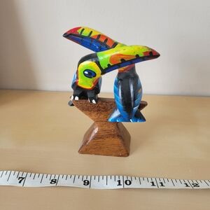 Colorful Wooden Toucan Bird Figurine